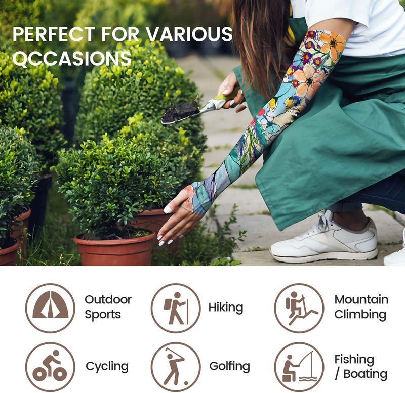 YPHCDO Store Gardening Sleeves Farm Sun Protection Arm Cooling Sleeves Thorn Proof Garden for Women Men with Thumb Hole - Image 4